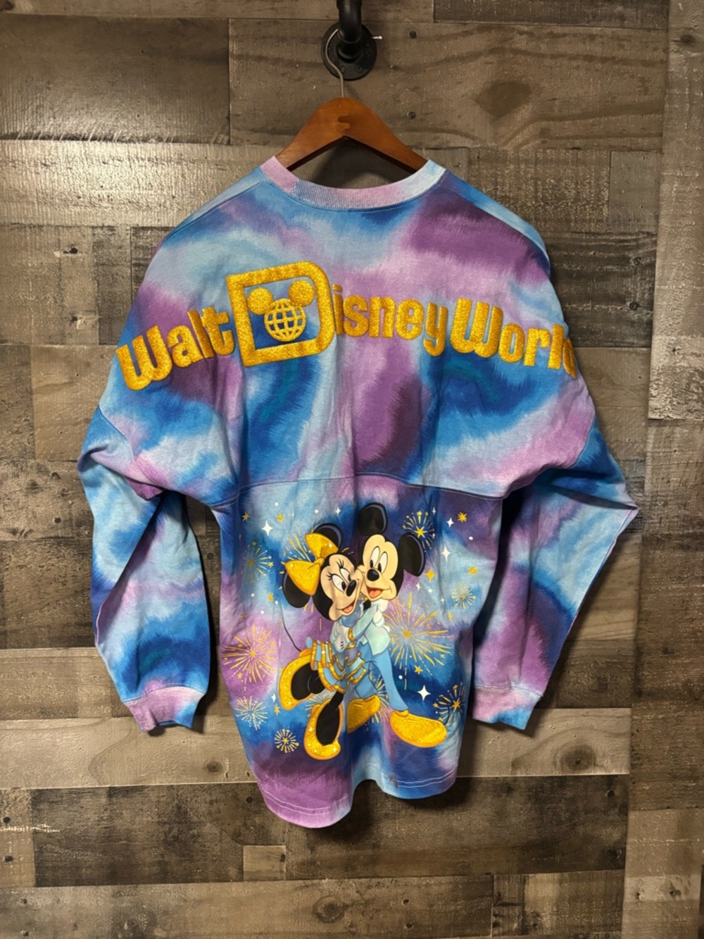 Blue & Purple Tie-Dye Long-Sleeve Spirit Jersey 50th Annv Disneyworld XS